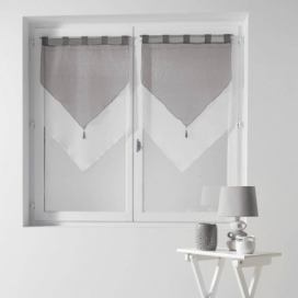 Douceur d\'intérieur Krátká záclona s poutky DUO, voál, s třásněmi, 2 kusy 60 x 90 cm