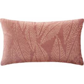Atmosphera Dekorační polštář, obdélníkový s motivem palmových listů, 30 x 50 cm, růžový EMAKO.CZ s.r.o.