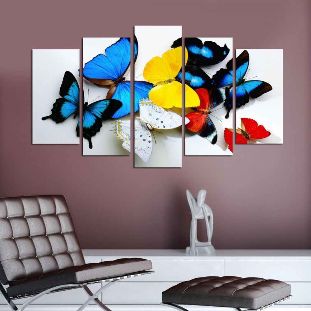 Hanah Home Vícedílný obraz Motýli 110x60 cm - Houseland.cz