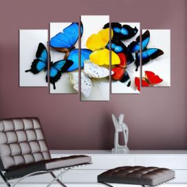 Hanah Home Vícedílný obraz Motýli 110x60 cm