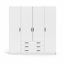 Bílá šatní skříň 196x200 cm Sprint - Tvilum