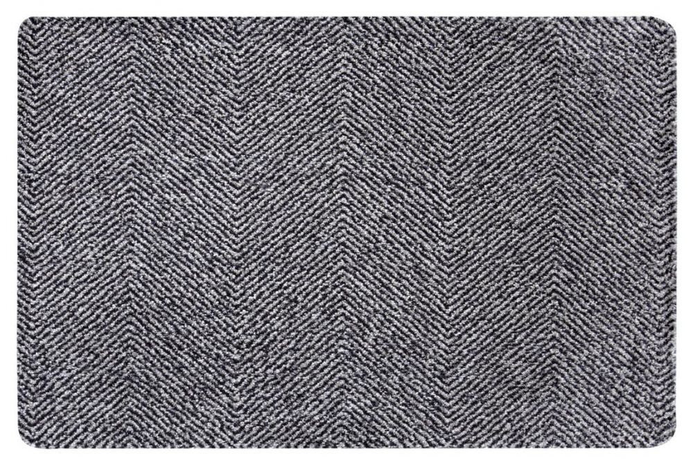 Hanse Home Collection koberce Rohožka Clean & Go 105349 Silver gray Beige Black – na ven i na doma - 50x150 cm - Mujkoberec.cz