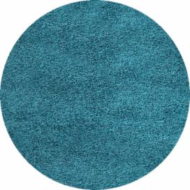 Ayyildiz Kruhový koberec Dream Shaggy 4000 – modrá 80x80 (průměr) kruh ATAN Nábytek
