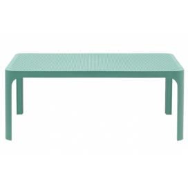 Nardi Tyrkysově modrý plastový zahradní konferenční stolek Net 100 x 60 cm