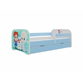 Kocot kids Dětská postel Babydreams Ledové království modrá, varianta 70x140, se šuplíky, bez matrace