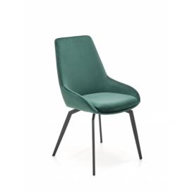Jídelní židle K479 Halmar Tmavě zelená