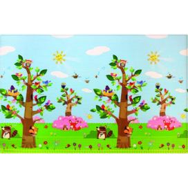 Dwinguler Oboustranný protiskluzový koberec Ptáci v korunách stromů – na ven i na doma - 140x210 cm