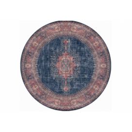Conceptum Hypnose Kulatý koberec Blues Chenille 150 cm modrý Houseland.cz