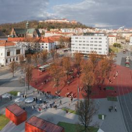 Mendlovo náměstí Brno Skyworker - foto a video z dronu
