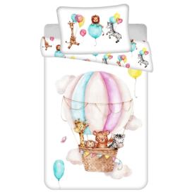 Jerry fabrics Disney povlečení do postýlky Zvířátka Flying balloon baby 100x135 + 40x60 cm 