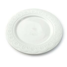 Affekdesign Mělký talíř KORONKA 26 cm bílý