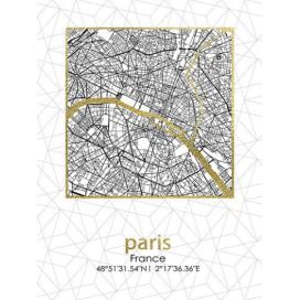 Mondex Obraz PARIS 45 x 60 cm zlatý