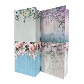 TORO Papírová dárková taška 32x26x12cm MIX kvety