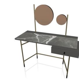 BONTEMPI - Toaletní stolek Vanity se zrcadly, SuperMarble