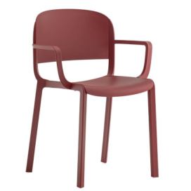 PEDRALI - Židle s područkami DOME 265 DS - červená