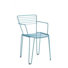 ISIMAR - Židle MENORCA s područkami - modrá