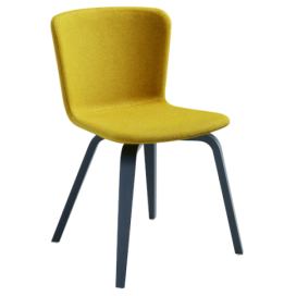 MIDJ - Dvoubarevná čalouněná židle CALLA s dřevěnou podnoží II.