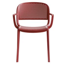 PEDRALI - Židle s područkami DOME 266 DS - červená