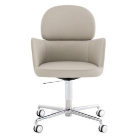 PEDRALI - Židle na kolečkách ESTER 696 DS - béžová kůže