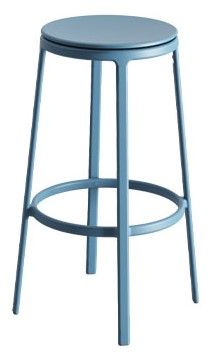 INFINITI - Barová židle ROUND & ROUND s plastovým sedákem - vysoká - 