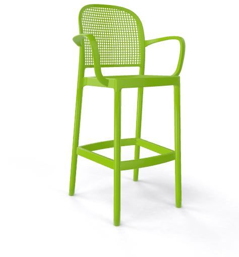 GABER - Barová židle PANAMA B - vysoká, zelená - 
