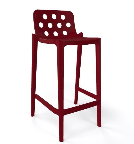 GABER - Barová židle ISIDORO 76 - vysoká, vínová - 