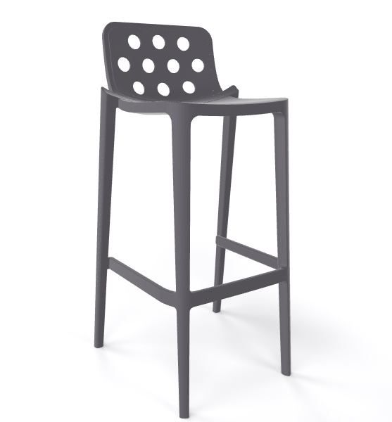 GABER - Barová židle ISIDORO 66 - nízká, tmavě šedá - 