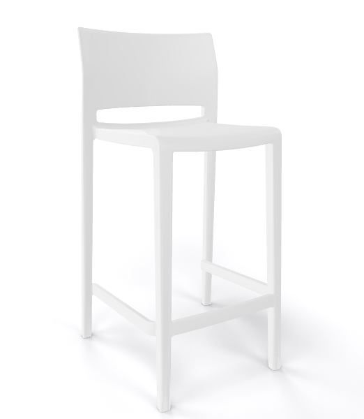 GABER - Barová židle BAKHITA nízká, bílá - 