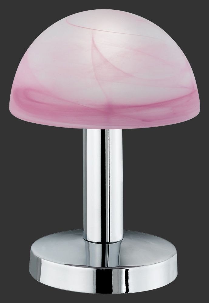 TRIO 599100106 FYNN II dotyková stolní lampička 1xE14 chrom/růžová ON/OFF - Svítidla FEIM