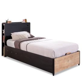 ČILEK - Studentská postel s úložným prostorem BLACK 100x200 cm