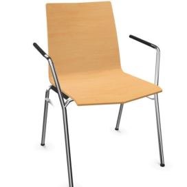 WIESNER HAGER - Židle UPDATE 6351 - s područkami dřevěná
