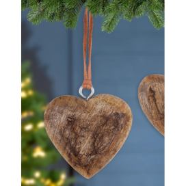 Gilde Dřevěná závěsná dekorace Srdce, 11 cm Velký Košík