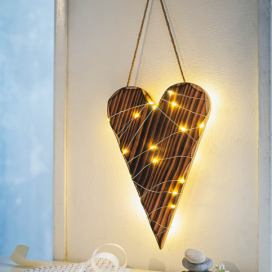 Weltbild LED dřevěná závěsná dekorace Srdce Madera Velký Košík