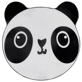 Dětský koberec ⌀ 120 cm bílý/černý PANDA