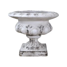 Krémový antik veliký květináč/ váza s patinou - Ø 56*48cm Chic Antique