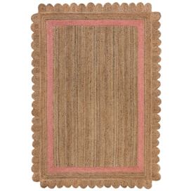 Flair Rugs koberce Kusový koberec Grace Jute Natural/Pink - 120x170 cm Mujkoberec.cz