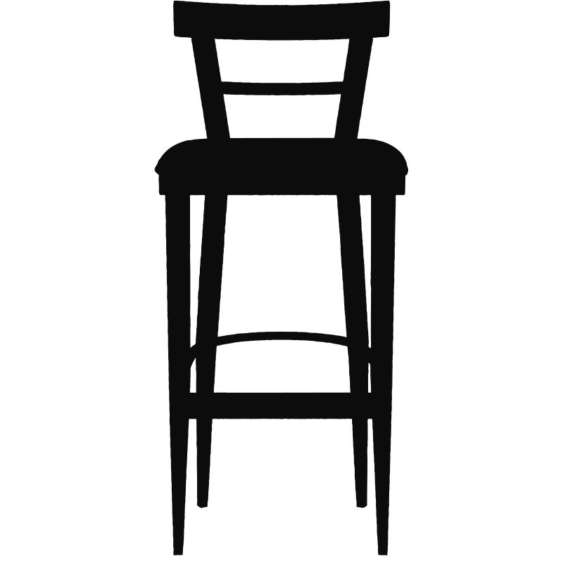 BILLIANI - Barová židle CAFÉ- čalouněná - 