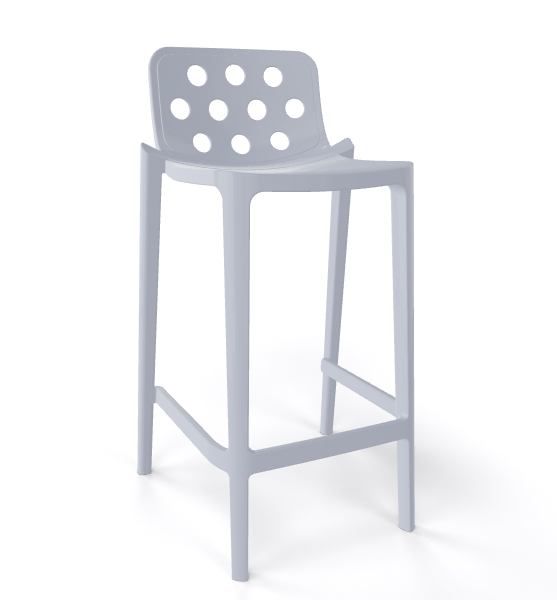 GABER - Barová židle ISIDORO 76 - vysoká, šedá - 