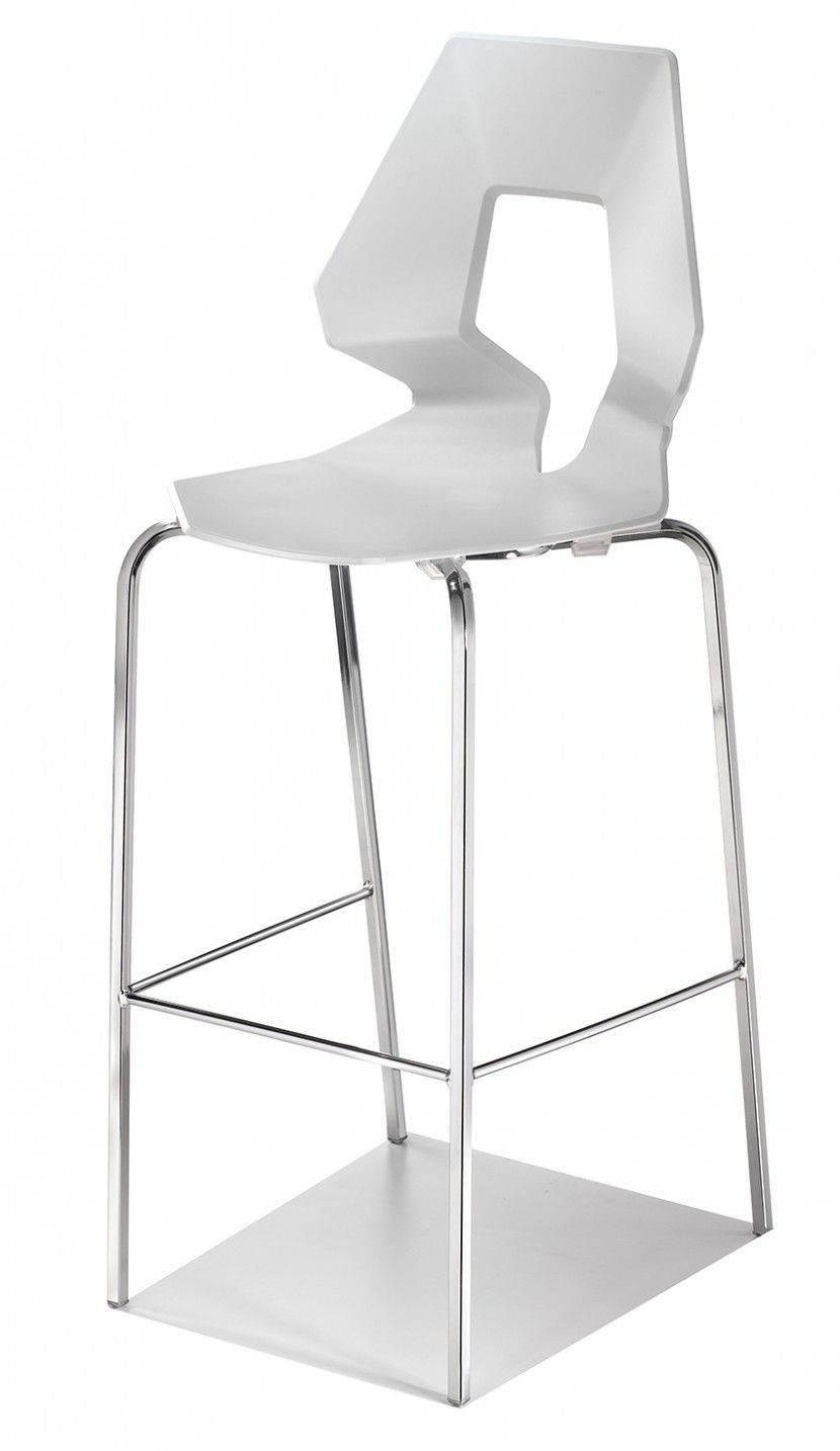 GABER - Barová židle PRODIGE - nízká, bílá/chrom - 