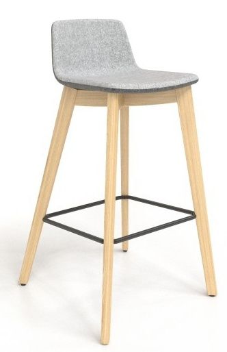 NARBUTAS - Barová židle TWIST&SIT s dřevěnou podnoží - 