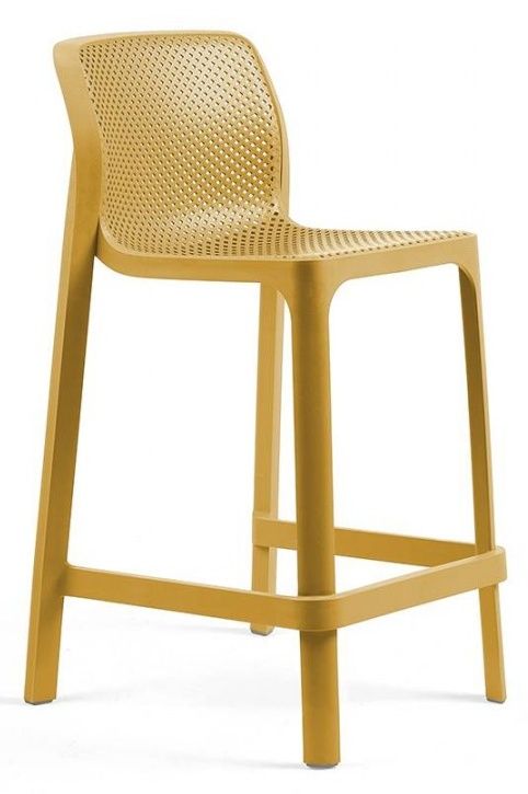 NARDI GARDEN - Barová židle NET MINI hořčicově žlutá - 