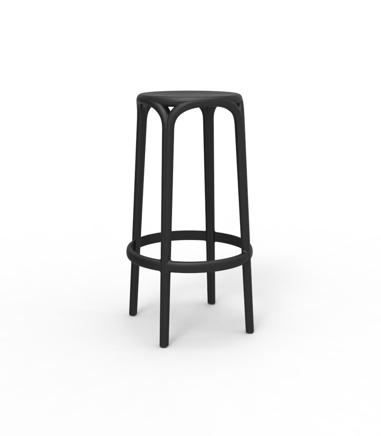 VONDOM - Barová židle BROOKLYN - černá - 