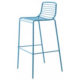 SCAB - Barová židle SUMMER vysoká - modrá