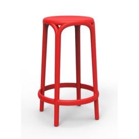 VONDOM - Nízká barová židle BROOKLYN - červená