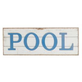 Nástěnná dřevěná cedule Pool - 72*3*28 cm J-Line by Jolipa