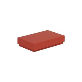 Dárková krabička s víkem 250x150x50/40 mm, korálová