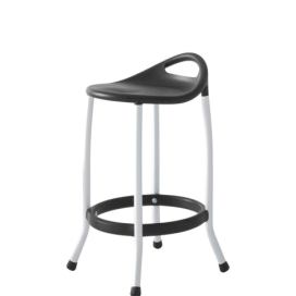 GABER - Barová židle MAX - nízká, černá/hliník