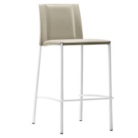 MIDJ - Barová židle SILVY, kožené čalounění