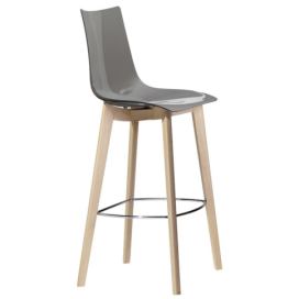 SCAB - Barová židle ZEBRA ANTISHOCK NATURAL nízká - béžová/buk