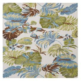 Vlněný koberec se vzorem listů 200 x 200 cm vícebarevný KINIK